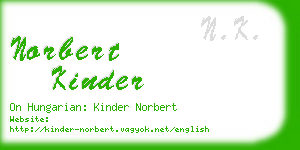 norbert kinder business card